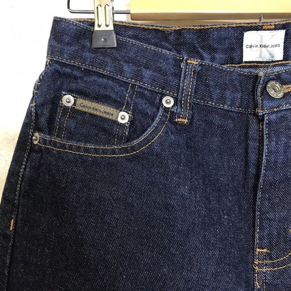Calvin Klein Jeans Juniors Boot Leg Mid Rise Pant BJXP1508 Dark Wash Size 3 - Picture 6 of 16